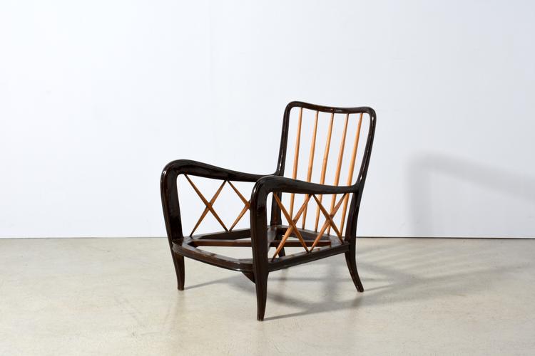 2er-Set elegante Armsessel von Paolo Buffa, Italien 1940er Jahre - 7