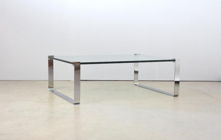 Couchtisch mit Glasplatte von Draenert, Entwurf 1968