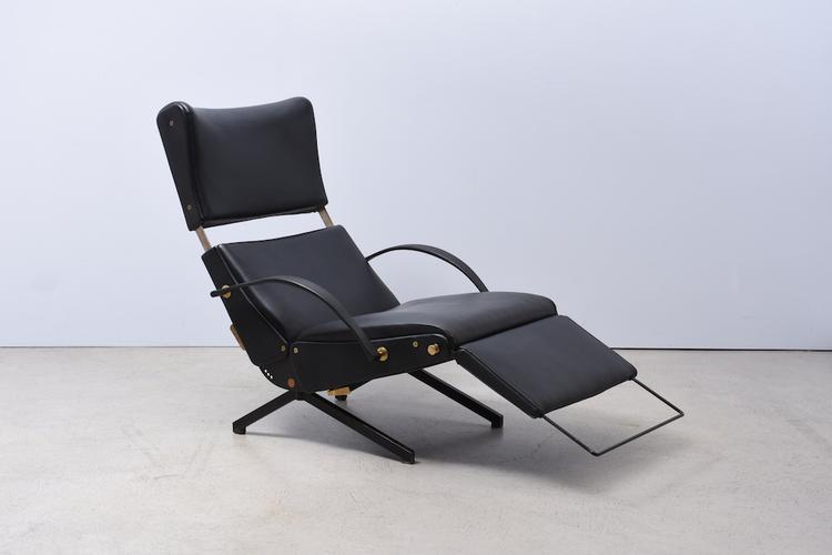 P40 Chaiselongue von Osvaldo Borsani für Tecno, Italien 1950er Jahre, Kunstleder