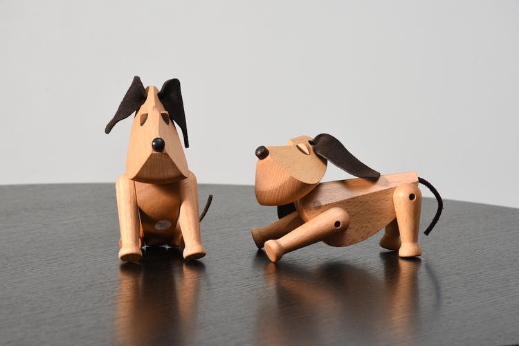 Reedition des beweglichen Hundes `Oscar` von Hans Bollng, 1960er Jahre.