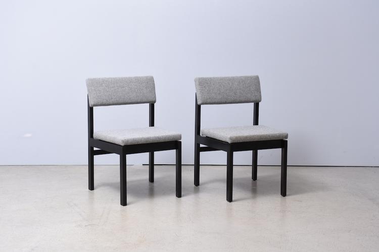 Stuhl-Set von Willy Guhl für Dietiker, 1959, neu gepolstert mit Stoff von Kvadrat
