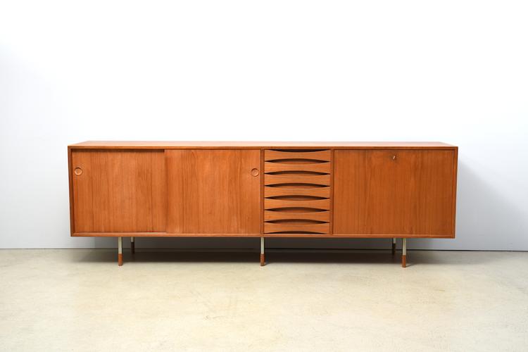 Teak-Sideboard von Arne Vodder für Sibast, Dänemark, 1960er Jahre, rare Produktion
