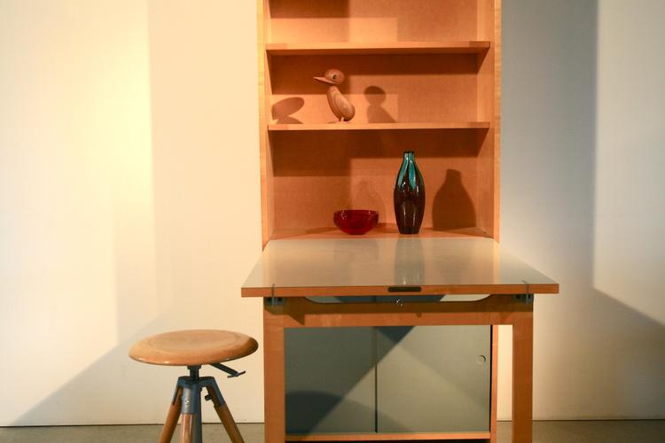Wohnhilfe-Gestell mit integriertem Klapptisch, 1950er